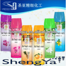 perfume aerosol air freshener:lemon, rose, jasmine, strawberry ,apply, sandalwood....